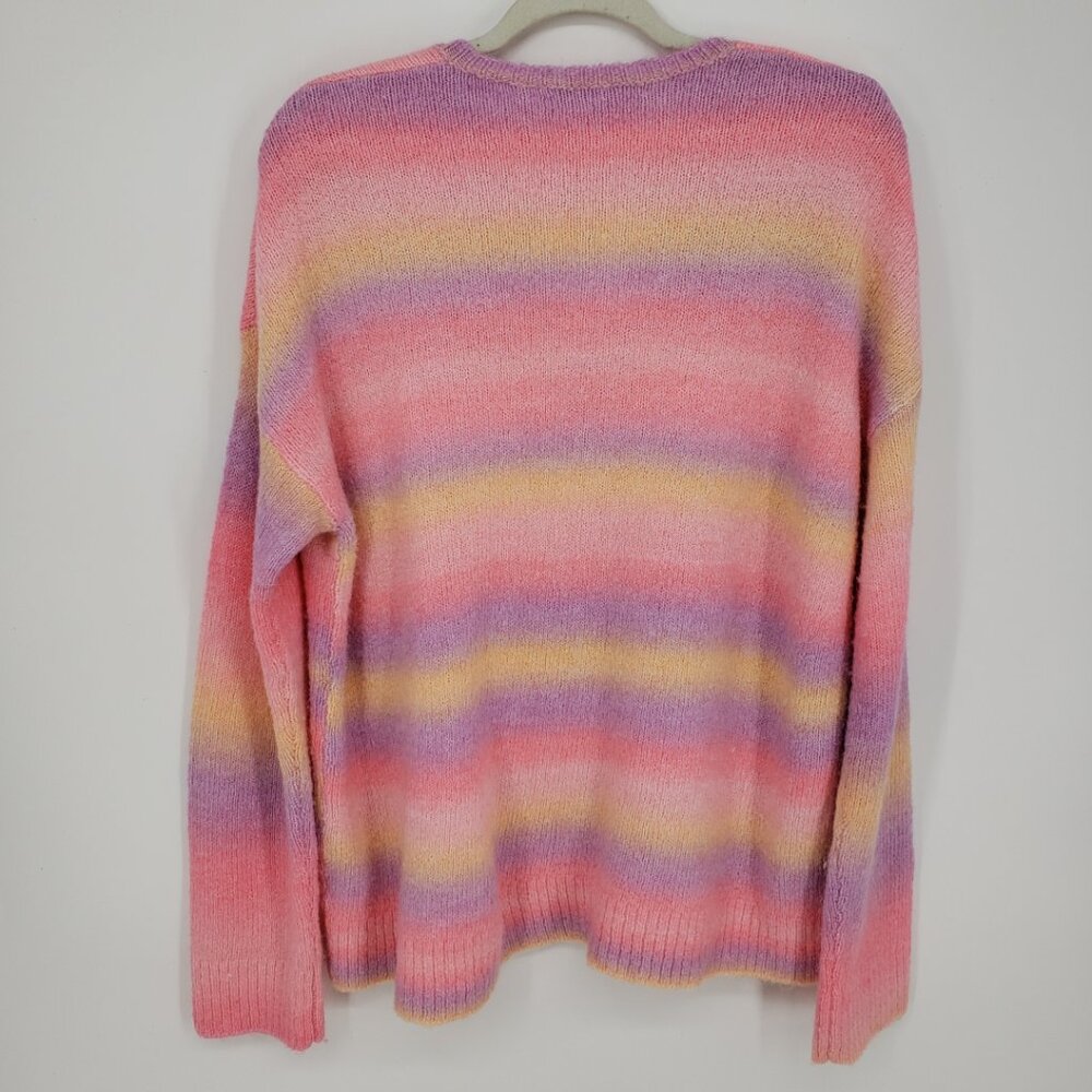 Lilly Pulitzer Pastel Pink & Yellow Ombre V-Neck Sweater - Picture 4 of 9